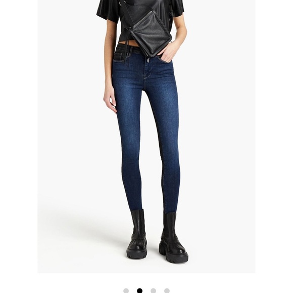 NWT FRAME Le One Mid-rise Skinny Jeans Dual Colors Blue Black - Picture 3 of 15